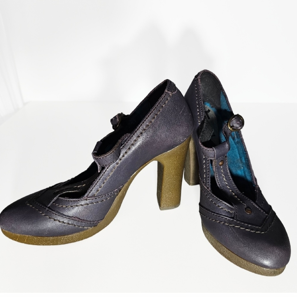 Women’s Dark Gray Mary Jane High Heel Pumps